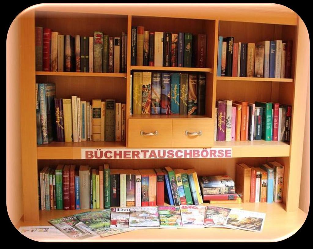 Büchertauschbörse Eine Bibliothek für jeden Im Familienzentrum besteht jederzeit die Möglichkeit, Bücher zu tauschen bzw.