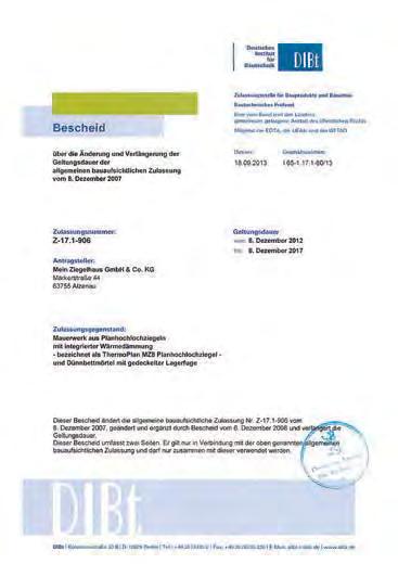 Die Qualitätsüberwachung Die Zulassung Das Lochbild Zulassung Z-17.1-906 des DIBt Berlin Die Zulassungsunterlagen erhalten Sie auf Anforderung bei uns.