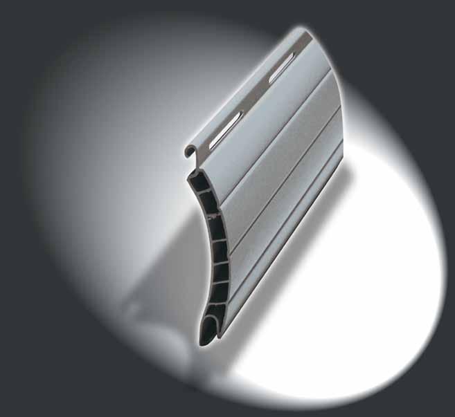 Das schlanke PVC-Rollladenprofil mit gutem Wickeldurchmesser Extrudiertes Hohlkammerprofil aus PVC-Kunststoff mit einem enorm günstigen Wickeldurchmesser ideal für Neubaukästen.