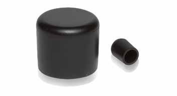 Kappen für Rundrohr H 580 schwarz PE-LD Kappen für Rundrohr H 580 Endkappe passend für Rundrohre und Profile, vielseitig einsetzbar. Rohrabmessung (D) h Bestell-Nr.