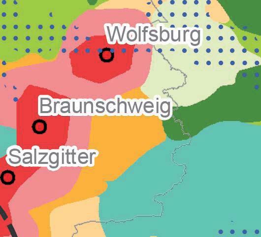Ausschnitt aus der Karte Aktuelle Kulturlandschaftstypen der Bundesrepublik Deutschland, Quelle: BfN und BBSR (Hrsg.) (2014): Den Landschaftswandel gestalten!, S. 25 3 AUSGANGSLAGE 3.