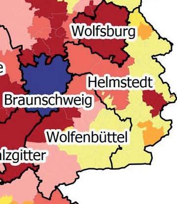 Die Region Elm-Schunter ist hinsichtlich des Basisstrukturmerkmals Besiedlung überwiegend als gemischt einzustufen. Dabei gibt es Unterschiede in den einzelnen Orten.