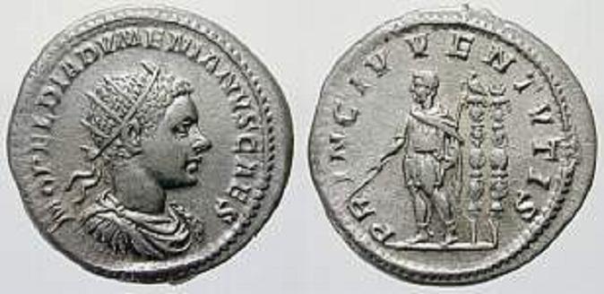 Rv: UP CTA LONGINOU NIKOPOLITWN PROC I; Apollo stehend nach links, hält Zweig und Bogen. AMNG I., 1735 (Der Beamte heißt: Statius Longinus).