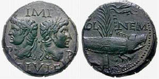 AR - Denar 3,72g (Brundisium oder Rom) 29-27 v.chr. Av: Victoria mit Palmzweig und Lorbeerkranz auf Prora stehend nach rechts. Rv: // IMP.