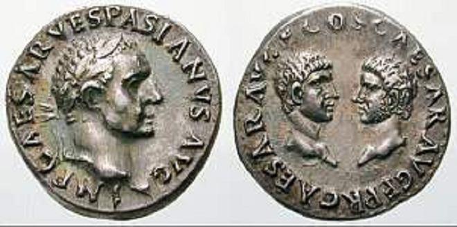 Gattin des Vespasianus AR - Denar 3,51g Rom 80-81 Av: DIVA DOMITILLA AVGVSTA; Büste der Domitilla mit langem Zopf und Palla nach rechts.