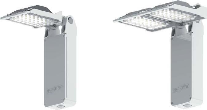 ELSPRO LED-Hofbeleuchtung WHIPLED 28 und 56 Ausführung Leistung Lumen Abmessungen Gewicht Farbe Bestell-