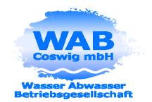Wasser Abwasser Betriebsgesellschaft Coswig mbh (WAB Coswig mbh) Karrasstraße 3 01640 Coswig Gründung: Juni 2004 Gesellschafter: Große Kreisstadt Coswig 100 % Stammkapital: 25.
