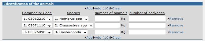 Die Positionsnummer wird auch im Feld Identifizierung der Tiere angezeigt: Dezimaltrennzeichen Komma und Punkt Dezimalzahlen sind mit einem Komma einzugeben (höchstens zwei Nachkommastellen).