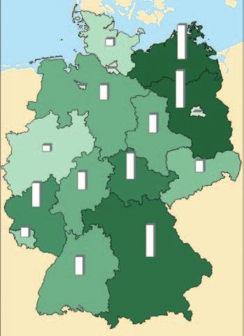 Auch in Baden-Württemberg und Hessen dürften die Absatzchancen bei kurzen Transportentfernungen günstiger sein als in Bayern. Abb.