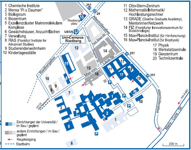 Campus Riedberg Lageplan