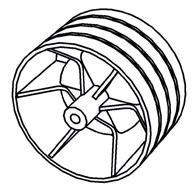 Deutsch Schritt 1: Montage Zahnradachse Schritt 2: Befestigung Hinterräder Drücken Sie die 2 Hinterräder auf die Radachse Montieren Sie die Achse für die Hinterräder wie auf die Zeichnung skizziert