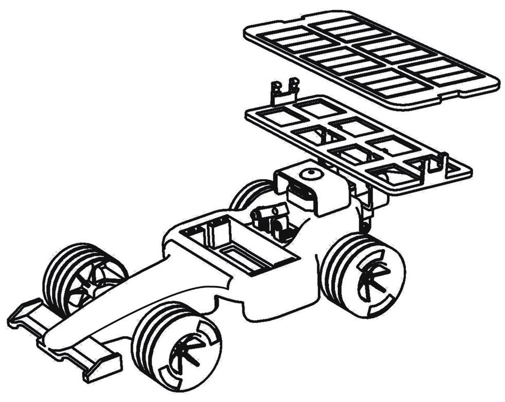 Deutsch Schritt 8: Montage Solarzellehalter Schritt 9: Montage Solarzelle Montieren Sie den Solarzellehalter wie auf die Zeichnung skizziert ist. Benötigt wird: M3 x 8 Schrauben und M3 Mutter.