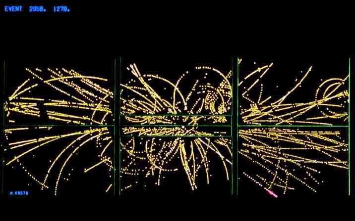 Die Entdeckung des W 1983 am Super-Antiproton-Proton Synchrotron (S pps) am CERN Erstes Ereignis pp W + mn + Das Elektron ist