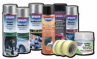 Technische Sprays & Spachtelprodukte SPRAYS UND SPACHTEL FÜR VIELE ANWENDUNGEN Technische Sprays und Spachtel finden in vielen Bereichen Anwendung.