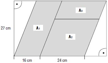 Schüler/in 3. Rhomboide (Parallelogramme). Die Flächeninhalte der beiden Rhomboide A1 und A2 sind gleich gross: A1 = A2.