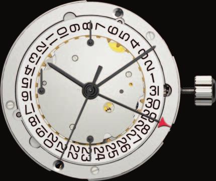 MECALINE CHRONOGRAPHES VALJOUX ETA 7754 H 7,90 mm Mécanisme chronographe à cames. 2 poussoirs. Heures, minutes, petite seconde. Aiguille 24 heures avec mécanisme fuseau horaire.