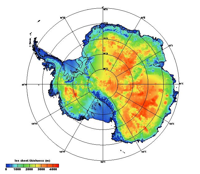 Eismächtigkeit BEDMAP http://www.antarctica.ac.uk//bas_research/data/access/bedmap/ Lythe, M.B., Vaughan, D.G. & BEDMAP Consortium (2001).