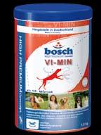 54 VI-Min (Ergänzungsfutter) VI-MIN ist ein hochwirksames Vitamin-, Spurenelementund Mineralstoffkonzentrat zur Ergänzung von selbst hergestellten Mahlzeiten.
