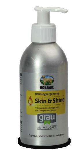 HOKAMIX Skin & Shine für herrliches Fell zur schnellen Hilfe (4-5 Tage) bei starken Veränderungen wie so genannter Lederhaut, Haarausfall, Liegeschwielen bei sehr trockener Haut weil zusätzlich