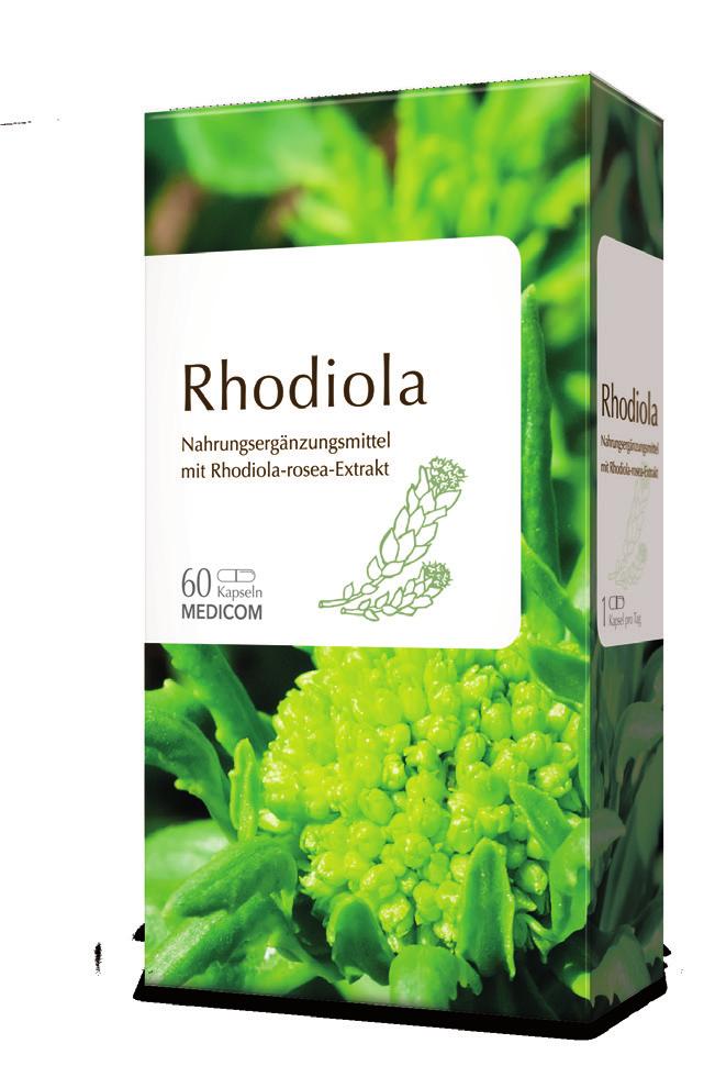 MEDICOM TERRA Rhodiola Nahrungsergänzungsmittel mit Rhodiola-rosea-Extrakt wir freuen uns, dass Sie sich für Rhodiola entschieden haben und bedanken uns für Ihr Vertrauen.