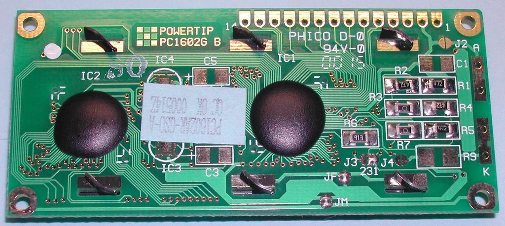 An das Testboard TB1 lässt sich jede DOT MATRIX LCD anschließen, die mit dem Controller HD44780, bzw. einem zum HD44780 kompatiblen Controller (z.b. KS0070B) ausgestattet ist.