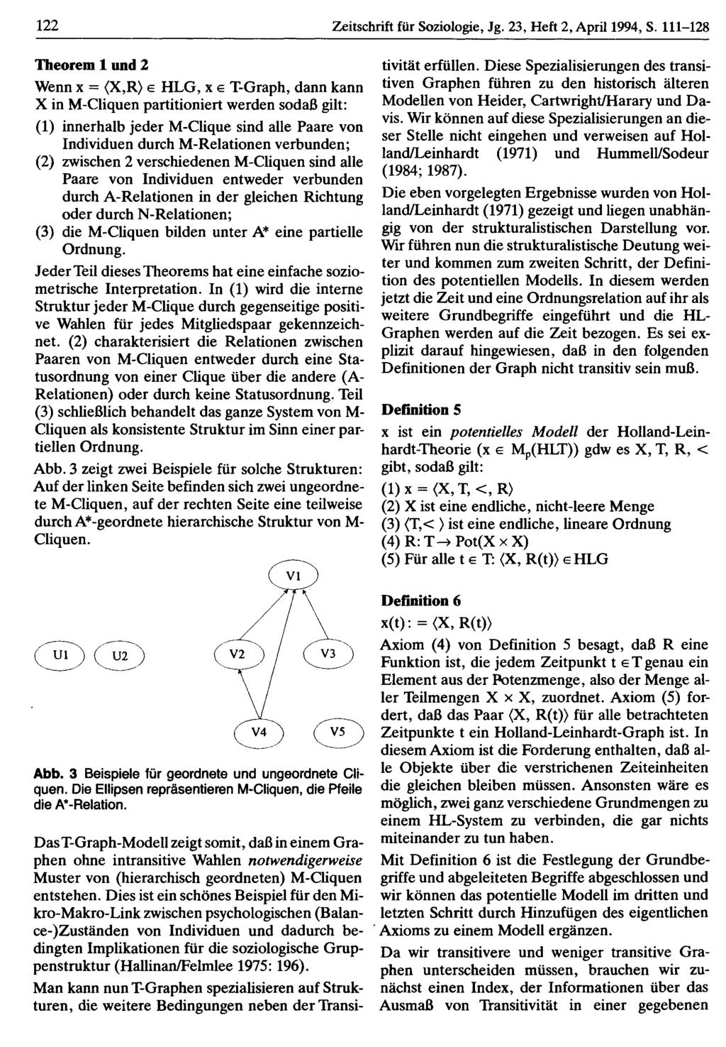 122 Zeitschrift für Soziologie, Jg. 23, Heft 2, April 1994, S.