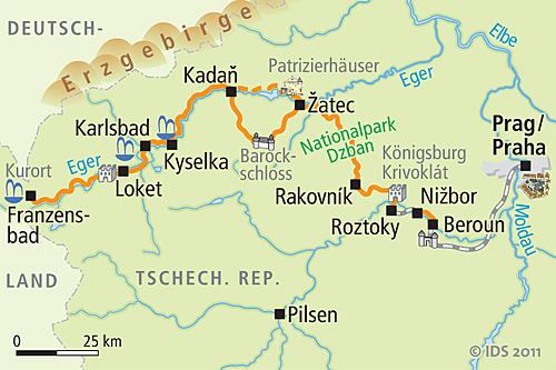 1. Tag Franzensbad Anreise Franzensbad liegt nur wenige Kilometer hinter der deutschen Grenze im äußersten Westen der Tschechischen Republik und ist sowohl mit dem Auto als auch mit der Bahn gut zu