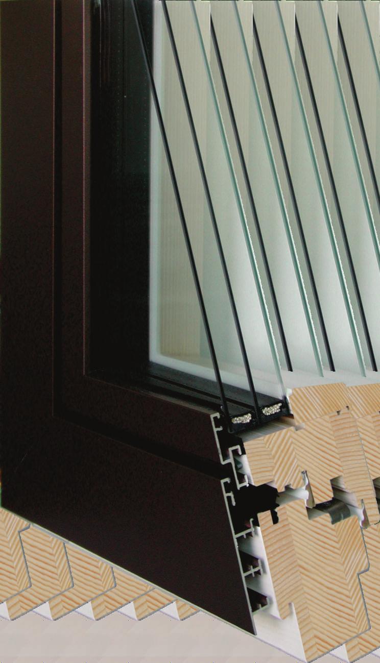 Schöne Fenster - Schöne Türen Schöner Wohnen fenster Uf = 1, W/m²K Uw = 0,8 W/m²K INO-HA80 F (Nadelholz) (Ug=0,5 W/m K, TGI) Holz/Alu-Fenster in aktuellen geraden Linienführungen mit bündigen