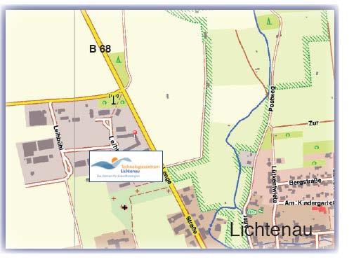 Lage und Umgebung Im Gewerbegebiet Leihbühl an der Bundesstraße 68 und zentral gelegen mit kurzen Wegen zur A44 und A33 gelegen.