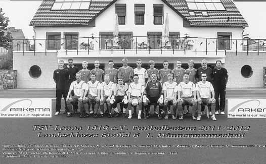 TSV Leuna 1919 e. V. Abt. Fußball 1. Mannschaft Nr. 11/2011 32 Wintervorbereitung 1. und 2. Männer - Halbserie 2 0 1 2 So., 18.12.11 9.00 Uhr HKM - Vorrunde 2. Männer Rischmühlenhalle Di., 27.12.11 18.