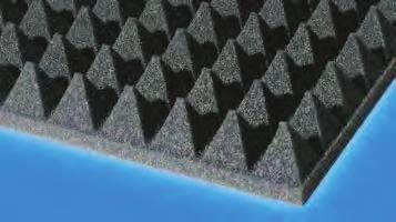 K-FLEX K-FONIK P K-FONIK P, ein Material zur Schallabsorption mit pyramidenförmiger Oberflächenstruktur. Ideal zur Anwendung in Räumen.