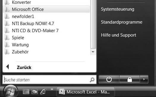 Einstieg Excel 2007 Bild 2.2-2WindowsVista Starten über Symbol auf dem Desktop Eine weitere Möglichkeit Excel zu starten ist mit einem Doppelklick auf das Excel Symbol auf dem Desktop.