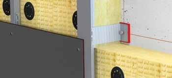 Konsole MFT-MFI M ANWENDUNGEN Für alle Fassadenbekleidungen geeignet Für die Montage von vertikal angeordneten Tragprofilen Fix- und Gleitpunkte VORTEILE Klemmfeder erleichtert die Justierung der