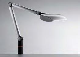 Leuchten NOVUS OfficeLight deluxe II Flexible Schreibtischleuchte mit 2-teiligem Aluminium-Tragarm Justierbare Gelenke sowie Federausgleichsmechanik für eine stufenlose Höhenverstellung Großer