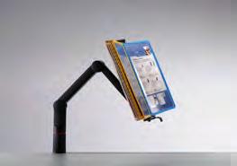 NOVUS ViewMaster-Fix Sichttafelhalter mit 2-teiligem Kunststoffgelenkarm in drei automatischen Arretierungsstufen Für 12 DIN A4-Sichttafeln Tischbefestigung mit Universalzwinge 1 für eine