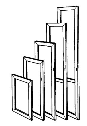 Rahmentüren / Holz Füllung: furniert oder lackiert Rahmenbreite: 5 cm (inkl. Rückwand) -Höhen- / nkürzung pro Tür 17722 (inkl.