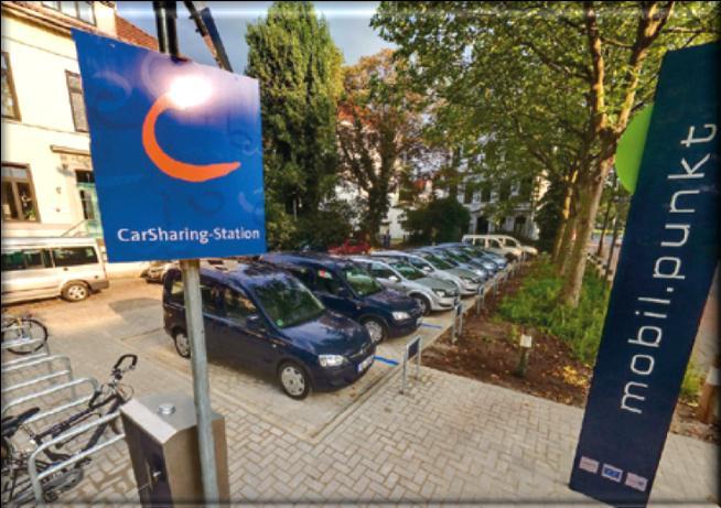 CarSharing stationsgebunden Fahrzeuge sind an festen Stationen abgestellt und müssen auch dorthin zurückgebracht werden.