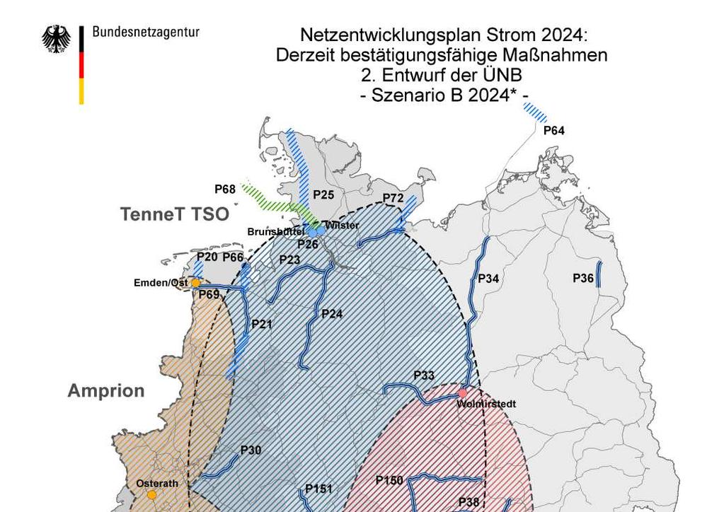 Konsultation BNetzA NEP 2014 rd. 2.750 km Neubautrassen rd. 3.