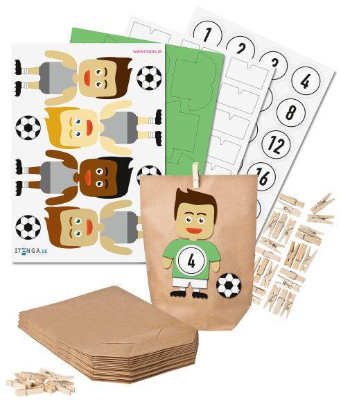 Bastel-Adventskalender Fußballer Unsere Bastel-Adventskalender-Sets zum selbst Befüllen sind genau das richtige für alle kleinen und großen Fußball-Fans.