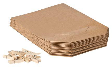 Basis-Set bestehend aus 33100232 24 Papiertüten ca. 16,5 x 23,0 cm 24 Deko-Holzklammern 3,5 cm 4.