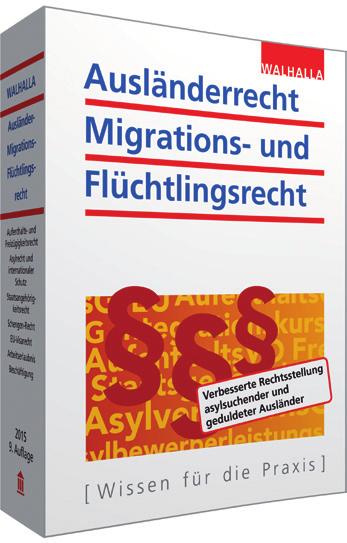 Ausländerrecht, Migrations- und Flüchtlingsrecht ca. 928 Seiten, Paperback ISBN 978-3-8029-2040-0 ca. 16,95 eur Das regelwerk des Zuwanderungsrechts enthält die wesentlichen Vorschriften ungekürzt.