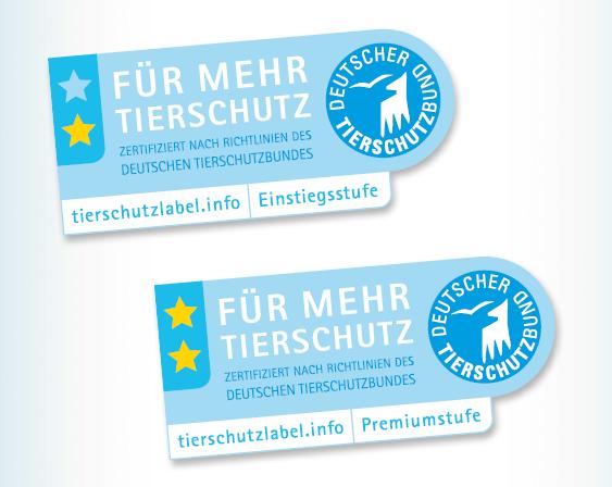 Deutscher Tierschutzbund Stand Februar 2017: 19 Markenlizenznehmer Mastschweine: 7 Betriebe Einstiegsstufe 22 Betriebe Premiumstufe Geflügelmast: 29