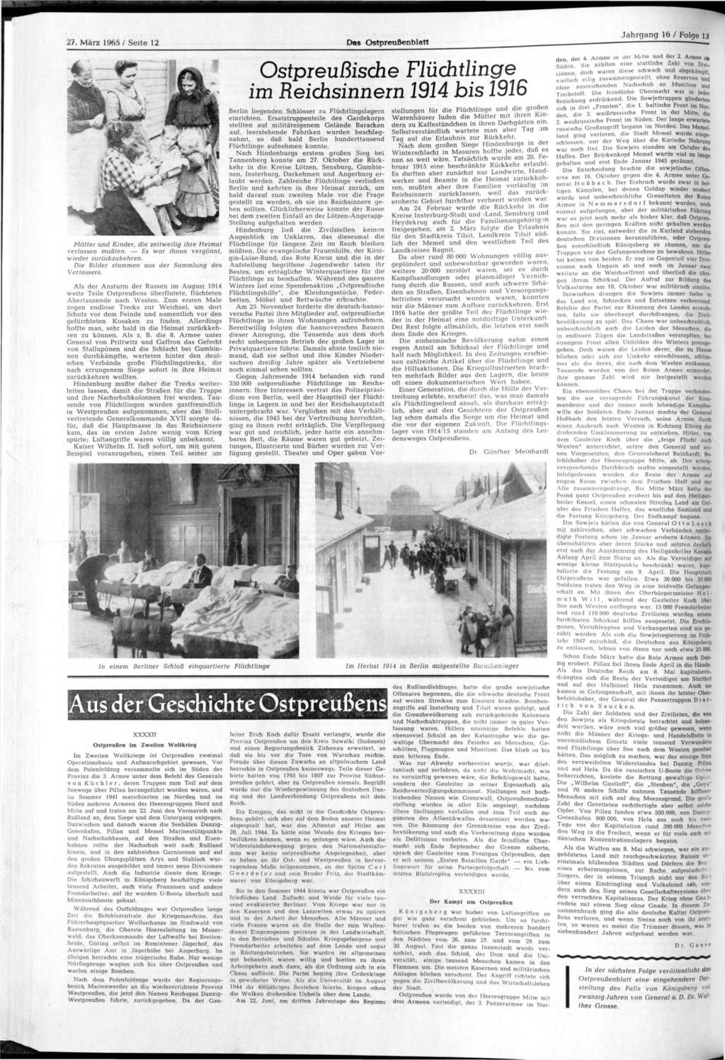 27. März 1965 / Seite 12 Das Ostpreußenblatt Jahrgang lö / Folge 13 Mütter und Kinder, die zeitweilig ihre Heimat verlassen mußten. Es war ihnen vergönnt, wieder zurückzukehren.