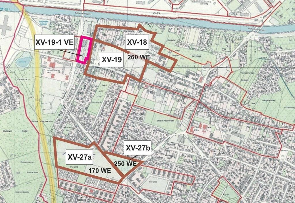 Abbildung 9: Wohnungsbaupotentiale Altglienicke Auto-Zellmann GmbH Quelle: Stadtplanungsamt Treptow-Köpenick Die Verteilung der geplanten Wohneinheiten auf die einzelnen Gebiete stellt sich wie folgt