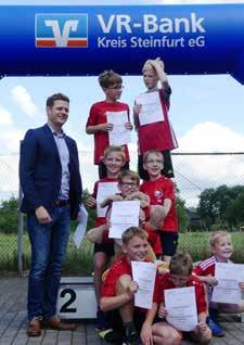 Auch für die jüngsten Klassen, die beim Westfalenfinale im Förderwettkampf antreten dürfen, hatten die Arminen beim zweiten VR-Bank-Sportfest einen Mannschaftswettkampf angeboten.