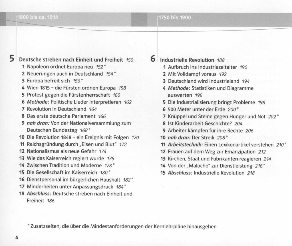 5 Deutsche streben nach Einheit und Freiheit 150 1 Napoleon ordnet Europa neu 152~ 2 Neuerungen auch in Deutschland 154' 3 Europa befreit sich 156 ~ 4 Wien 1815 - die Fürsten ordnen Europa 158 5