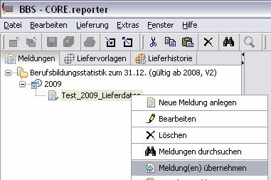 4 aufrufen Die Meldung 2009 befindet sich im Ordner 2009 Klick mit der rechten Maustaste auf die