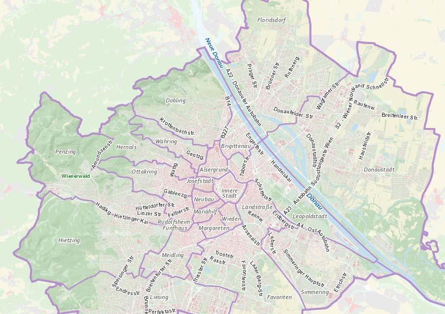 2 Das Untersuchungsgebiet 2.1 Allgemeine Informationen Das Stadtentwicklungsgebiet Donaufeld umfasst rund 60 ha und befindet sich in Wien im 21. Gemeindebezirk.