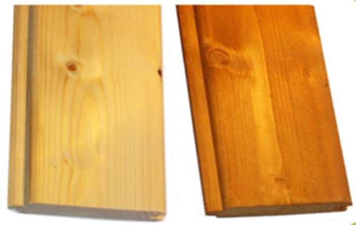 L vorgefergte Elemente F panneaux pré assemblés E # A prefabricated panels Bei der mit Holzlasur behandelten Version werden alle Massivholzelemente nach der Fertigung mit hochwertiger Holzschutzlasur