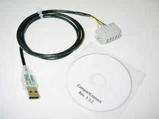 24 Digitale Kommunikation Für eine digitale Kommunikation wird das optionale USB-Kit benötigt. Abbildung 9: USB-Kit: USB-Programmieradapter inkl. Klemmblock und Software-CD [Bestell-Nr.
